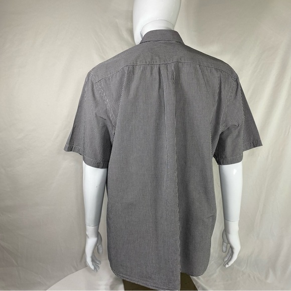 Cutter & Buck Men’s Black & White Gingham Pocket Short Sleeve Shirt - Picture 3 of 7